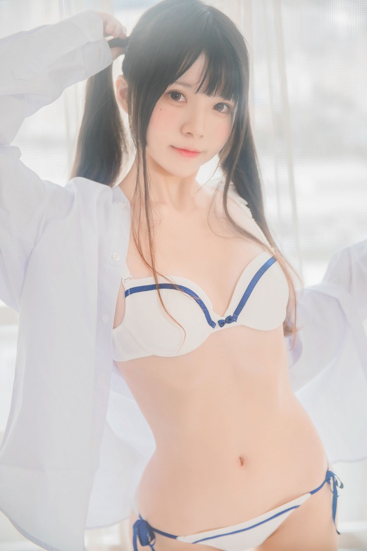 Coser@桜桃喵 NO.014 白衬衫双马尾15395