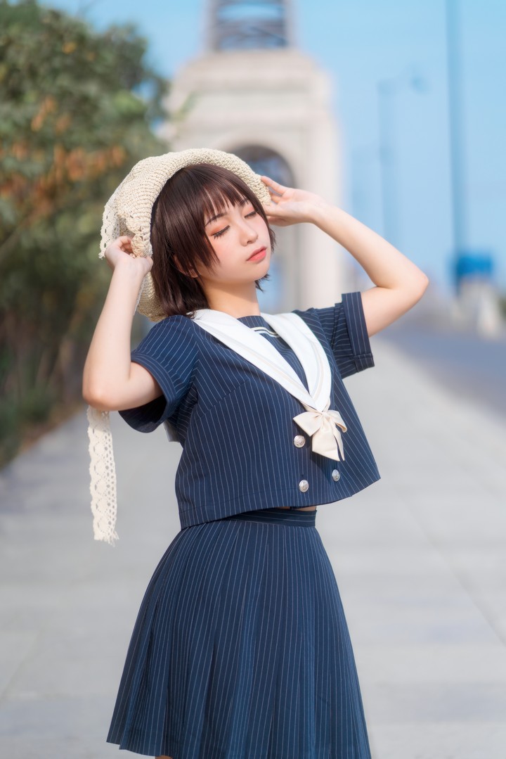 蠢沫沫最新免费摄影图包合集 奶油般甜蜜的JK制服少女与你一起上学！-绅士乐园