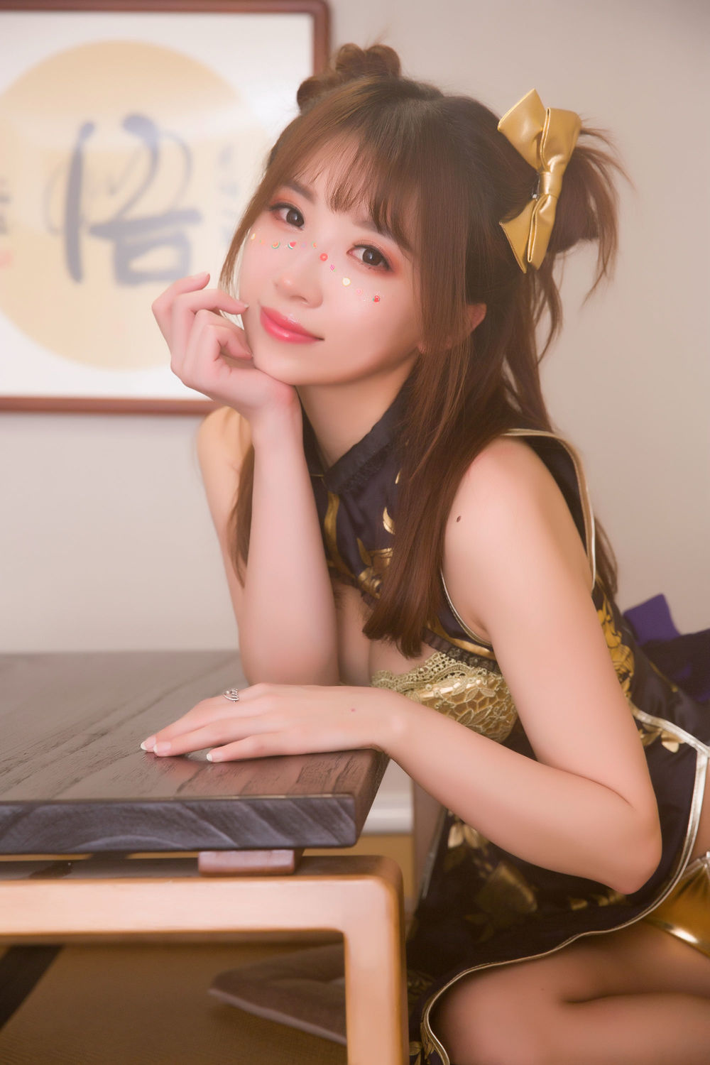 小女巫露娜的《NO.15作品 黑丝旗袍》—东方美学与现代风格的融合-绅士乐园